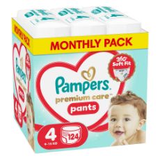 Εικόνα της Πάνες Βρακάκι Pampers Premium Care No.4 (9-15kg) Monthly Pack 124τμχ