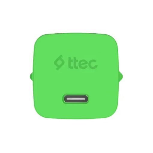 Εικόνα της Φορτιστής TTEC GAN PD USB-C 45W με Καλώδιο 1.2m Neon Green 2SCG45CNY
