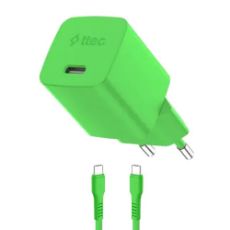 Εικόνα της Φορτιστής TTEC GAN PD USB-C 45W με Καλώδιο 1.2m Neon Green 2SCG45CNY