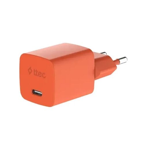 Εικόνα της Φορτιστής TTEC GAN PD USB-C 45W με Καλώδιο 1.2m Neon Orange 2SCG45CNT