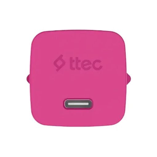Εικόνα της Φορτιστής TTEC GAN PD USB-C 45W με Καλώδιο 1.2m Neon Pink 2SCG45CNP