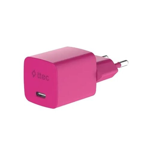 Εικόνα της Φορτιστής TTEC GAN PD USB-C 45W με Καλώδιο 1.2m Neon Pink 2SCG45CNP