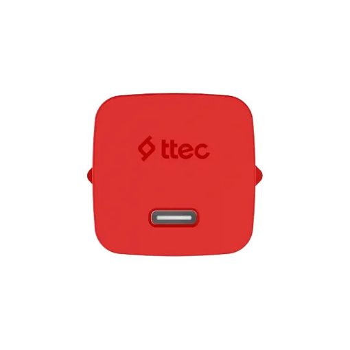 Εικόνα της Φορτιστής TTEC GAN PD USB-C 45W με Καλώδιο 1.2m Neon Red 2SCG45CNK