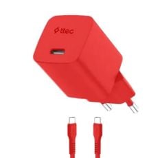 Εικόνα της Φορτιστής TTEC GAN PD USB-C 45W με Καλώδιο 1.2m Neon Red 2SCG45CNK