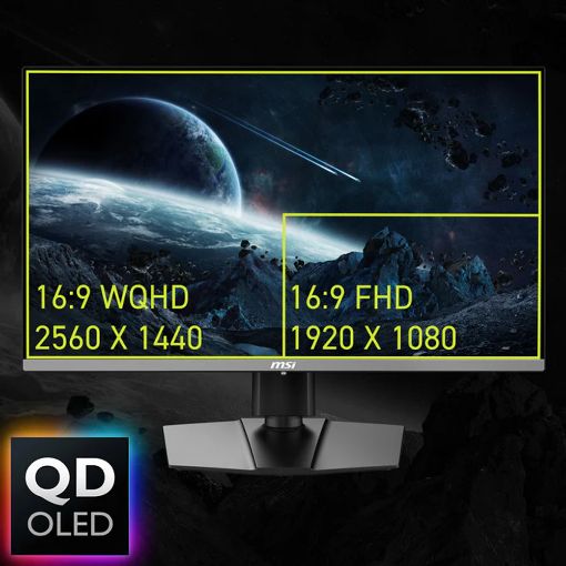 Εικόνα της Οθόνη MSI MAG 272QP QD-OLED X50 26.5" WQHD 500Hz HDR 9S6-3CD79A-032