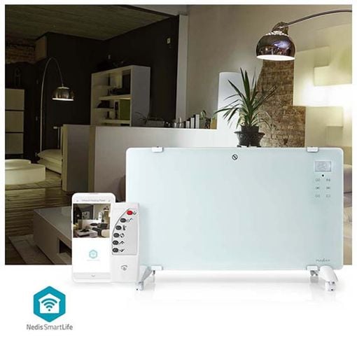 Εικόνα της Θερμοπομπός Nedis SmartLife 2000W με Wi-Fi 25m² White WIFIHTPL20FWT