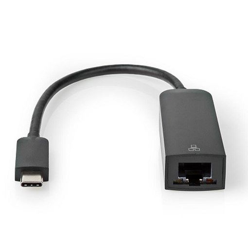 Εικόνα της Adapter Nedis USB-C Male to RJ45 Female 0.2m Black CCGB64960BK02