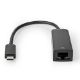 Εικόνα της Adapter Nedis USB-C Male to RJ45 Female 0.2m Black CCGB64960BK02