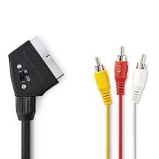 Εικόνα της Καλώδιο Nedis Scart to 3x RCA Male 1m Black CVGL31130BK10