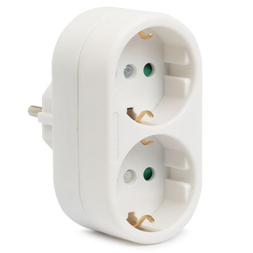 Εικόνα της Πολύπριζο Nedis 2 Θέσεων 3500W White PSSPL200F1WT