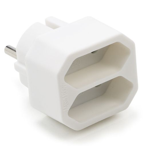 Εικόνα της Πολύπριζο Nedis 2 Θέσεων 1100W White PSSPL200C1WT