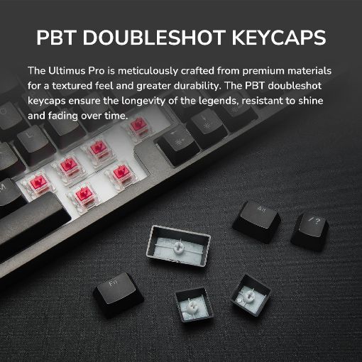 Εικόνα της Πληκτρολόγιο Cougar Ultimus Pro 98% Wireless RGB Hot-Swappable 50M Pre-Lubed Switches Black (US) 37ULPM1MB.0002