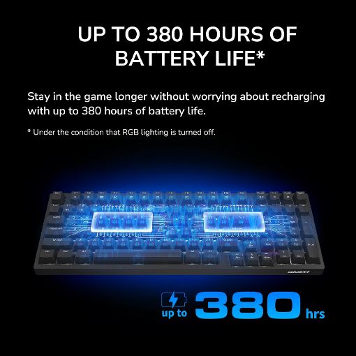 Εικόνα της Πληκτρολόγιο Cougar Ultimus Pro 98% Wireless RGB Hot-Swappable 50M Pre-Lubed Switches White (US) 37ULPM1MW.0002