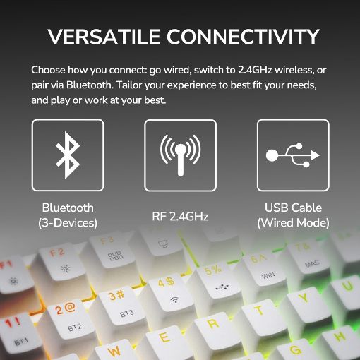 Εικόνα της Πληκτρολόγιο Cougar Ultimus Pro 98% Wireless RGB Hot-Swappable 50M Pre-Lubed Switches White (US) 37ULPM1MW.0002