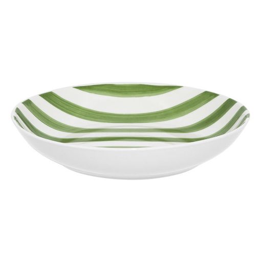 Εικόνα της Πιάτο Βαθύ Estia Ligne Πορσελάνινο 20cm White/Green 07-38861