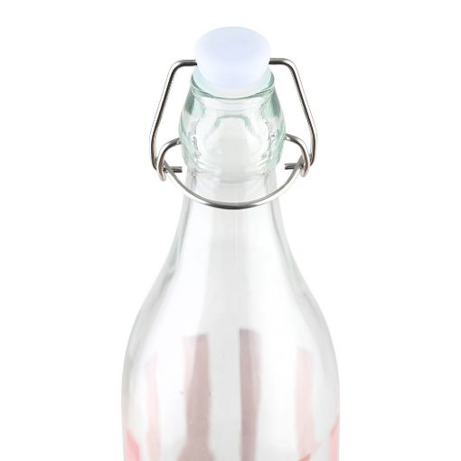 Εικόνα της Μπουκάλι Estia Ligne Γυάλινο 1000ml με Καπάκι Ροζ/Διάφανο 01-39615