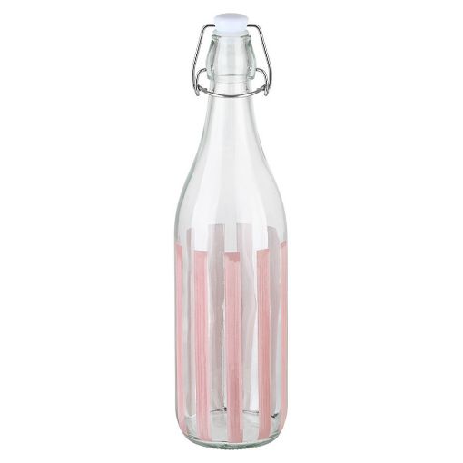 Εικόνα της Μπουκάλι Estia Ligne Γυάλινο 1000ml με Καπάκι Ροζ/Διάφανο 01-39615