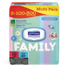 Εικόνα της Μωρομάντηλα Septona Dermasoft Family 3x100τμχ