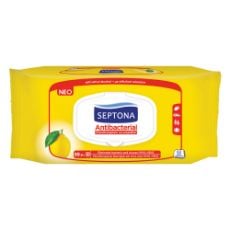 Εικόνα της Αντισηπτικά Υγρά Μαντηλάκια Septona Antibacterial με Άρωμα Λεμόνι 60τμχ