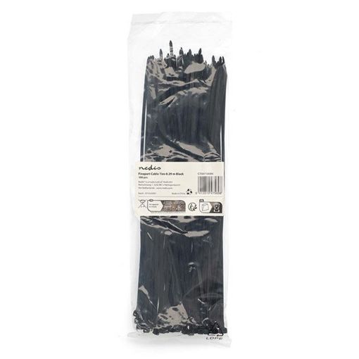 Εικόνα της Δεματικά Καλωδίων Nedis Tie Wrap 290 x 4 mm 100τμχ Black CTS07100BK