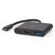 Εικόνα της Docking Station Nedis 3-in-1 USB-C 0.1m Black CCGB64770BK01