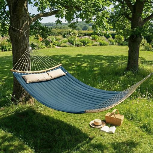 Εικόνα της Αιώρα Songmics Υφασμάτινη 200x140cm Blue GDC34QW