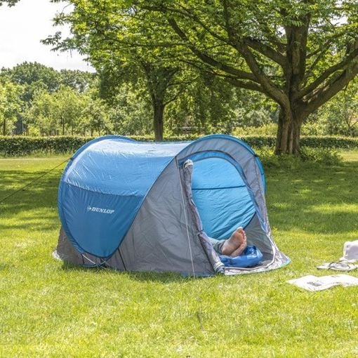 Εικόνα της Σκηνή Dunlop Pop-Up 2 Ατόμων με UV Προστασία 255x155x95cm 400mm Μαύρη/Μπλε 2931