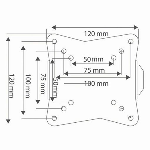 Εικόνα της Επιτοίχια Βάση Τηλεόρασης Nedis 13-27" Fixed TVWM1010BK