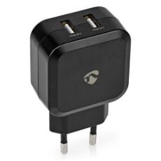 Εικόνα της Φορτιστής Nedis 2x USB-A 24W Black WCHAU484ABK