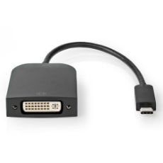 Εικόνα της Adapter Nedis USB-C Male to DVI-D Female 0.2m Black CCGB64552BK02