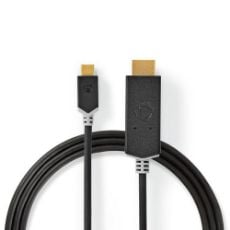 Εικόνα της Καλώδιο Nedis USB-C Male to HDMI Male Gold Plated 4K@60Hz 2m Black CCBW64655AT20