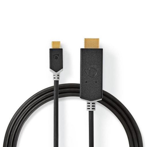 Εικόνα της Καλώδιο Nedis USB-C Male to HDMI Male Gold Plated 4K@60Hz 2m Black CCBW64655AT20