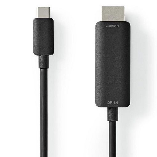 Εικόνα της Καλώδιο Nedis USB-C Male to HDMI Male Nickel Plated 4K@60Hz 2m Black CCGL64655BK20