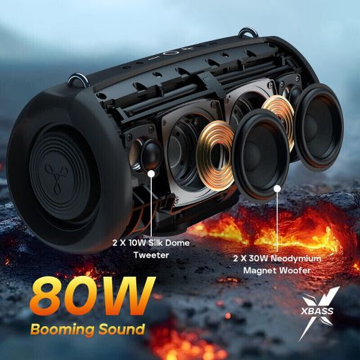 Εικόνα της Ηχείο Tribit StormBox Bluetooth 80W IP67 Lava Black E51-2591N-01