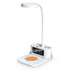 Εικόνα της Φωτιστικό Γραφείου Akai ACRW-3000 με USB-A / USB-C & Ασύρματη Φόρτιση Qi White