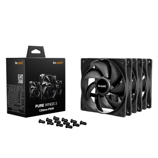 Εικόνα της Case Fan Be Quiet! Pure Wings 3 120mm PWM High-Speed Black (3-Pack) BL140