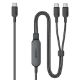 Εικόνα της Καλώδιο Anker USB-C Male to 2x USB-C Male 140W 1.2m Black A8895H11