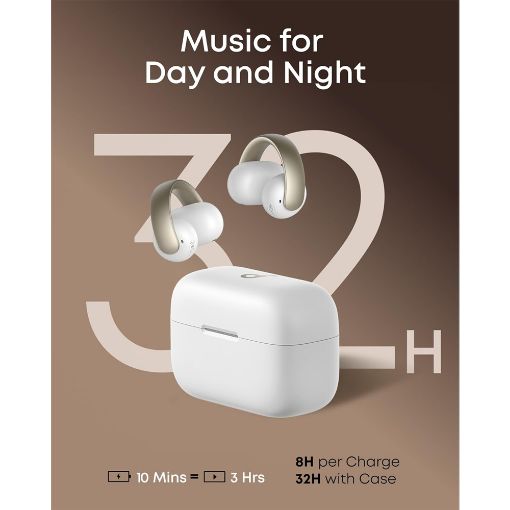 Εικόνα της Earphones Anker Soundcore AeroClip Open Ear Bluetooth IP55 White A3388G21