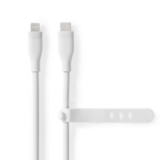 Εικόνα της Καλώδιο Nedis USB-C Male to Lightning Male Silicone 1.5m White CCGB39800WT15