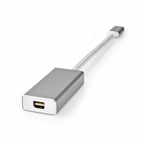 Εικόνα της Adapter Nedis USB-C Male to Mini DisplayPort Female 4K@60Hz 0.2m Silver CCTB64550AL02