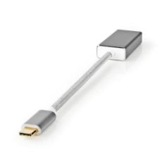Εικόνα της Adapter Nedis USB-C Male to Mini DisplayPort Female 4K@60Hz 0.2m Silver CCTB64550AL02