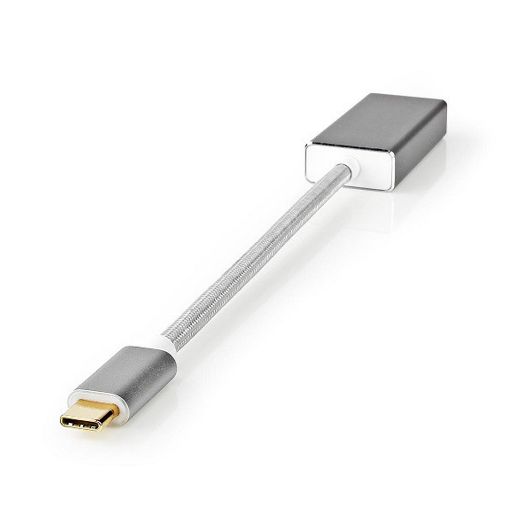 Εικόνα της Adapter Nedis USB-C Male to Mini DisplayPort Female 4K@60Hz 0.2m Silver CCTB64550AL02