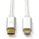 Εικόνα της Καλώδιο Nedis USB-C Male to Micro-USB Male 10W Braided 2m White CCTB39650AL20