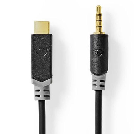 Εικόνα της Καλώδιο Nedis USB-C Male to 3.5mm Male Gold Plated 1m Black CCBW65950AT10