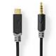 Εικόνα της Καλώδιο Nedis USB-C Male to 3.5mm Male Gold Plated 1m Black CCBW65950AT10