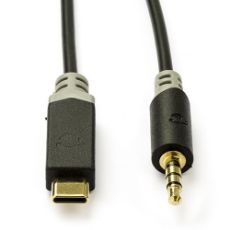 Εικόνα της Καλώδιο Nedis USB-C Male to 3.5mm Male Gold Plated 1m Black CCBW65950AT10