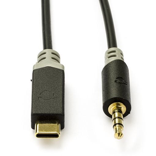 Εικόνα της Καλώδιο Nedis USB-C Male to 3.5mm Male Gold Plated 1m Black CCBW65950AT10