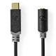 Εικόνα της Καλώδιο Nedis USB-C Male to 3.5mm Female Gold Plated 1m Black CCBW65960AT10
