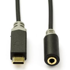 Εικόνα της Καλώδιο Nedis USB-C Male to 3.5mm Female Gold Plated 1m Black CCBW65960AT10