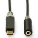 Εικόνα της Καλώδιο Nedis USB-C Male to 3.5mm Female Gold Plated 1m Black CCBW65960AT10